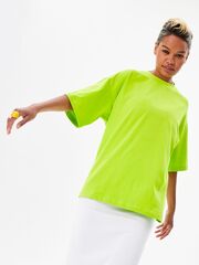 Длинная футболка оверсайз из трикотажа