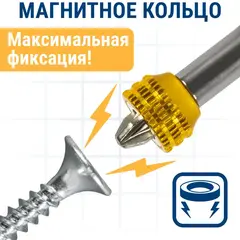 Бита отверточная с магнитным кольцом ПРАКТИКА 