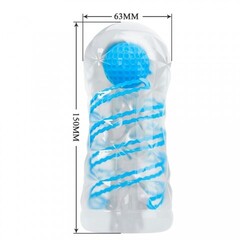 Мастурбатор от Pretty love с внутренним стимулятором в синем цвете