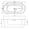 Ванна отдельностоящая 170х80 см Abber AB9209