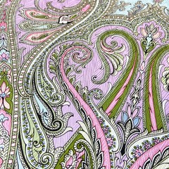 Ткань с огурцами шелк