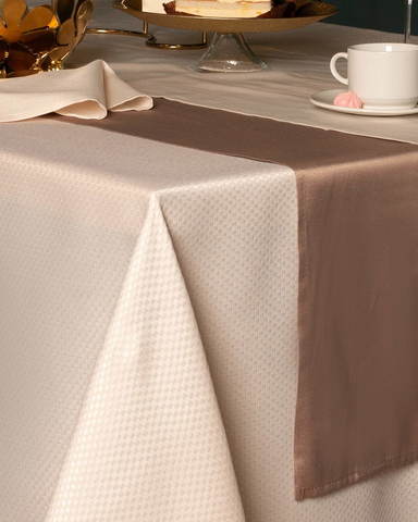 Скатерть круглая 160 Sofi De MarkO Ирида бежевая