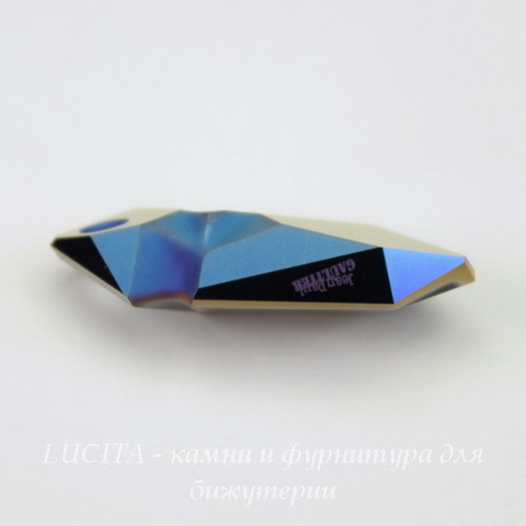 6912 Подвеска Сваровски Kaputt Crystal Metallic Blue (28 мм) С подписью  Jean Paul GAULTIER