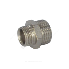 Ниппель латунь никель переходной Ду 25х20 (1"х3/4") НР RTP (РосТурПласт) 25109