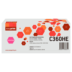 Тонер-картридж EasyPrint LR-SPC360H M для Ricoh SP C360DNw/C360SNw/C360SFNw/C361SFNw (5000 стр.) пурпурный, с чипом