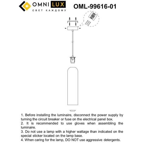 Подвесной светильник Omnilux Parrini OML-99616-01