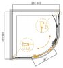 Душевой уголок Cezares PRATICO-R-1 PRATICO-R-1-90-C-Cr