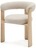 Granite Стул на 3 ножках из бежевого шенилла и массива ясеня в натуральной отделке Испания La Forma
