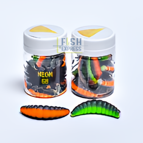 NEON 68 Maggot 46мм  (6 шт ) 🧀 СЫР цвет ОРАНЖЕВЫЙ/ЧЕРНЫЙ/ЗЕЛЕНЫЙ продажа от 2 шт.