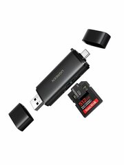 Картридер на два слота  UGREEN CM803 (65024) 2-in-1 USB-C - USB-A SD Card Reader, черный