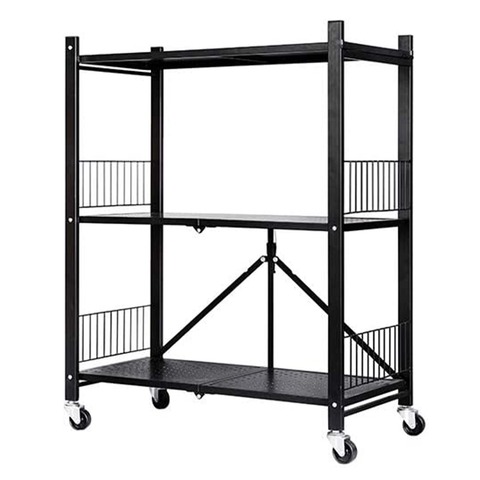 Стеллаж Tidan, 70х36х83, черный, 3 полки, сталь