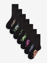 Носки хлопковые для мальчика Next M91-940, 7 шт., Черный