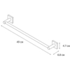 FIXSEN FX-16001 Полотенцедержатель трубчатый Fixsen Lux Satin, 45см, сатин (FX-16001)