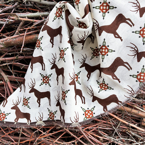 Шаль 120*120см, НОРДИК на белом