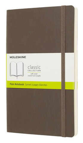 Блокнот Moleskine Classic Soft, цвет коричневый, без разлиновки