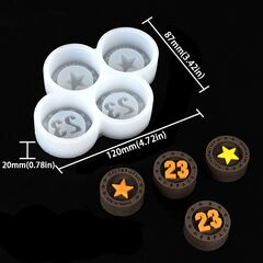 Силиконовый молд для шоколада 3 в 1 «Медаль 23 февраля»