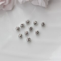 Бусина разделитель (спейсер), 4 мм, родий, 5 штук, Р091