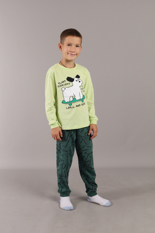 CWKB 50231-36K Пижама для мальчика (джемпер, брюки),лайм