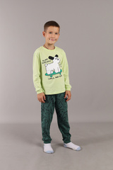 CWKB 50231-36K Пижама для мальчика (джемпер, брюки),лайм