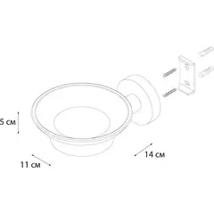 Мыльница стекло FIXSEN 