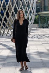платье макси в черном цвете