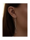 Серьги-протяжки Волнистые линии