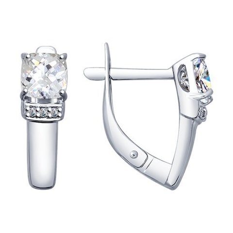 89020056 - Серьги из серебра со Swarovski Zirconia