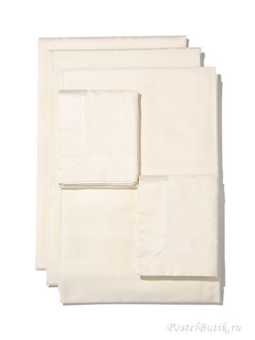 Постельное белье семейное Roberto Cavalli Logo бежевое