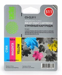 Картридж струйный Cactus CS-CL511 CL-511 многоцветный (12мл) для Canon MP240/MP250/MP260/MP270/MP480/MP490