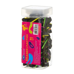 
          Ластик Basir, треугольная форма, чёрный корпус, с цветными вставками по бокам, размер 2.8*1.2 см