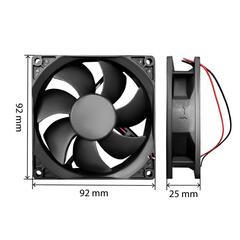 Вентилятор QUATTRO ELEMENTI 92х92х25мм (12В) B165/205 (30712039)