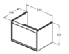 Тумба под раковину Ideal Standard Connect Air Cube E0847B2