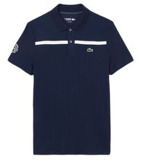Теннисное поло Lacoste Ultra Dry Badge Accent Tennis Heritage - navy blue/white
