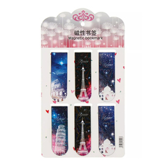 
          Набор магнитных закладок для книг, 6 штук, с достопримечательностями, MC-Basir, Фигурные закладочки для учебников, тетрадей, детские