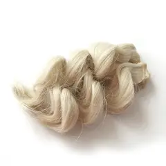 Волосы для кукол, трессы, цвет БЛОНД, кудри 13-15 см*1 метр., набор 2 шт.