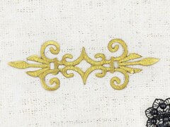 Термоаппликация орнамент, р. 17×5,7 см, золото