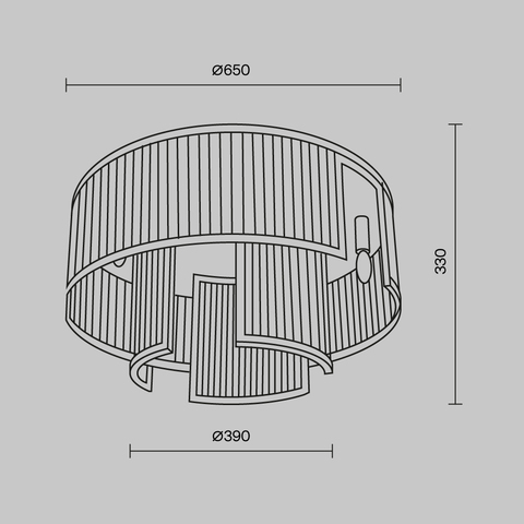 Потолочная люстра Maytoni Frame MOD174CL-09G