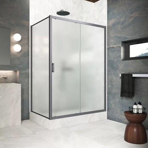 Vegas Glass ZP+ZPV Protec 120*90 06 10 Душевой уголок, профиль GunMetal, стекло сатин