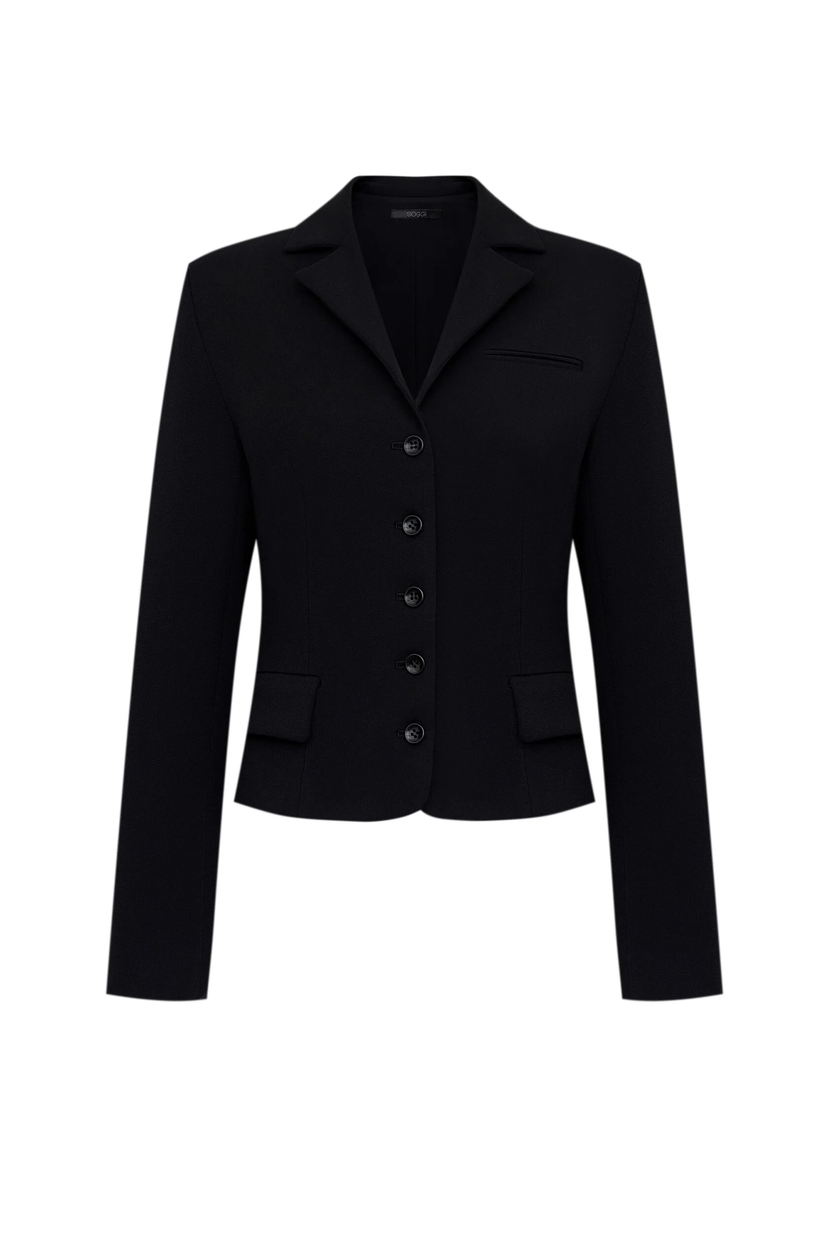 Жакет укороченный, Черный