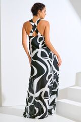 Платье пляжное макси LISCA HONOLULU 049576 | Черно-белый