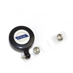 
          Держатель-рулетка (ретрактор) для бейджа Alingar, 70 см, петелька, клип, черный