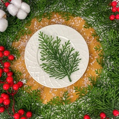 Набор травяных лапок туи, искусственные, 15*11 см, набор 30 шт.