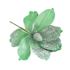 Растение искусственное, Цветок, Бирюзовый, 15*18 см, 1 шт.