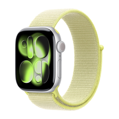 Умные часы Apple Watch Series 11 GPS, 42mm, Silver Aluminium Case with Neon Yellow Sport Loop