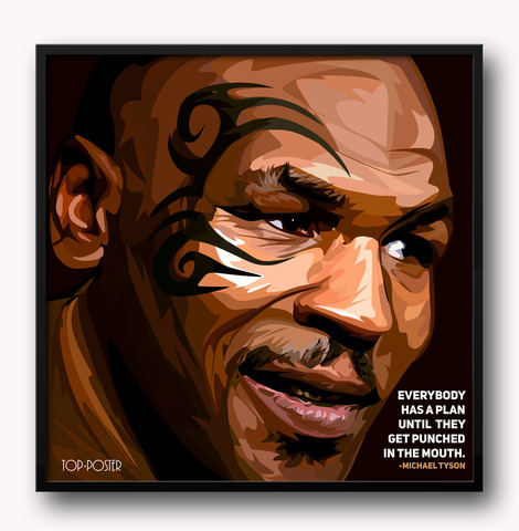 Картина постер Майк Тайсон в стиле ПОП-АРТ