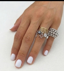 Кольцо ШАРИКИ широкое, объемное в стилистике POISON DROP 4 и 5 рядов