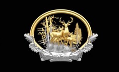 Силиконовый молд № 0203 Панно с оленями