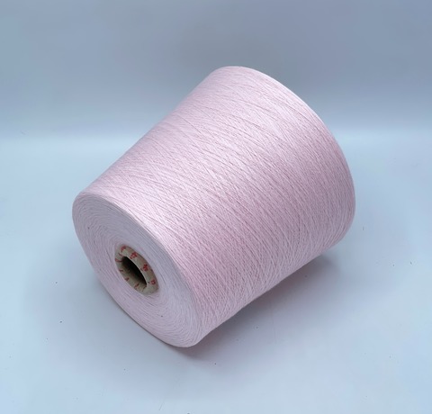 Бобинная пряжа,Cotton combed, 2540м. 100%Хлопок, Светло-розовый(963), 39321