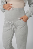 Утепленный спортивный костюм для беременных и кормящих  16501 серый меланж