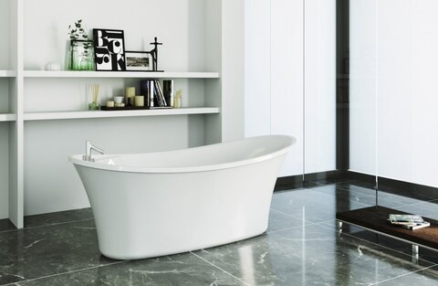 BelBagno BB302 Отдельностоящая, овальная акриловая ванна  1670x750x695